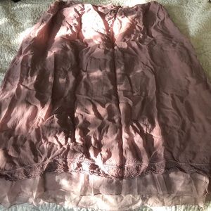 Light mauve midi skirt